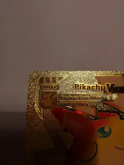 Pokemon Card Rainbow Pikachu VMAX Full Art Gold Foil Fan Art - Image 3