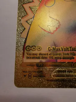 Pokemon Card Rainbow Pikachu VMAX Full Art Gold Foil Fan Art - Image 4