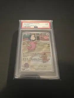 Chansey 187/167 Twilight Masquerade IR Full Art PSA 9 Graded Pokemon Card - Image 1