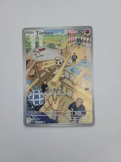 Pokemon Card - Timburr Twilight Masquerade 183/167 Illustration Rare Full Art - Image 1