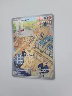 Pokemon Card - Timburr Twilight Masquerade 183/167 Illustration Rare Full Art - Image 3