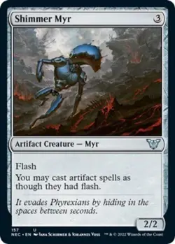 Shimmer Myr - Light Play MTG Commander: Kamigawa: Neon Dynasty - Image 1