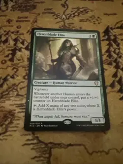 MTG Heronblade Elite [Innistrad: Midnight Hunt Commander] Near Mint - Image 1