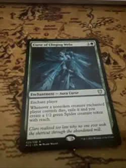 Magic the Gathering - Curse of Clinging Webs - Midnight Hunt Commander - MTG - Image 1