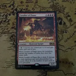 Cavalier of Flame MTG Core Set M20 NEARMINT - Image 1