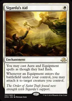 MTG English Sigarda's Aid NM Normal Eldritch Moon - Image 1