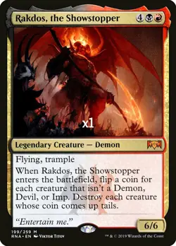 MTG Ravnica Allegiance RNA Rakdos, the Showstopper NM - Image 1