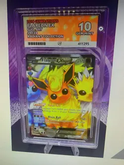 Pokemon Flareon EX Generations Radiant Collection Full Art #RC28 ACE 10 Gem Mint - Image 1