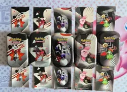 Pokemon Bundle Black Bolt & White Flare EMPTY Tins ×5 No Packs No Cards - Image 1