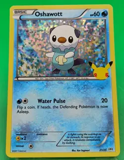 OSHAWOTT 21/25 - Holo - Pokemon TCG 25th Anniversary McDonalds Promo - NM/M - Image 1