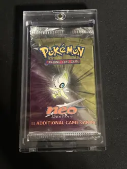 Pokemon Neo Destiny Unlimted Edition Celebi Booster Pack Sealed W/ Acrylic Case 76930175279 - Image 1