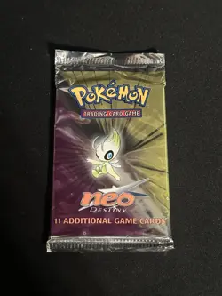 Pokemon Neo Destiny Unlimted Edition Celebi Booster Pack Sealed W/ Acrylic Case 76930175279 - Image 3