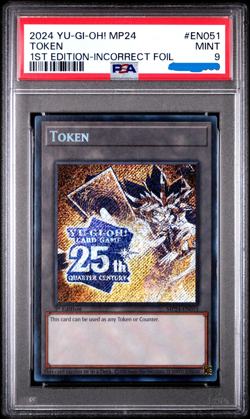 PSA 9 YUGI TOKEN MP24-EN051 2024 YUGIOH MISPRINT SECRET RARE - Image 1