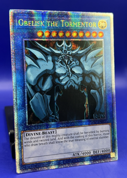 Yugioh Obelisk the Tormentor LC01-EN001 Quarter Century Secret Rare LP - Image 2