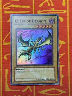 YUGIOH CURSE OF DRAGON SUPER RARE 1ST EDITION LIGHT PLAY LOB-E053 - Image 1