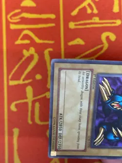 YUGIOH TRI-HORNED DRAGON SECRET RARE 1ST EDITION LIGHT PLAY LOB-E000 - Image 3