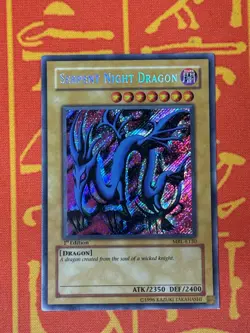YUGIOH SERPENT NIGHT DRAGON SECRET RARE 1ST EDITION EXCELLENT MRL-E130 - Image 1