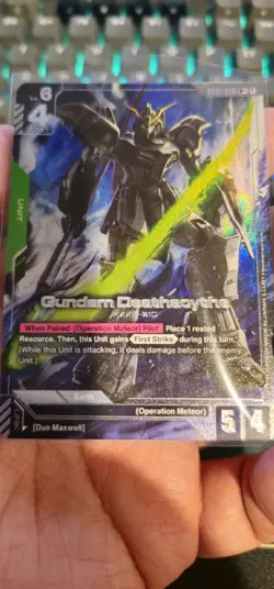 Gundam Deathscythe Alternate Art Foil - GD01-025 LR+ NM - Gundam TCG Card Game - Image 1
