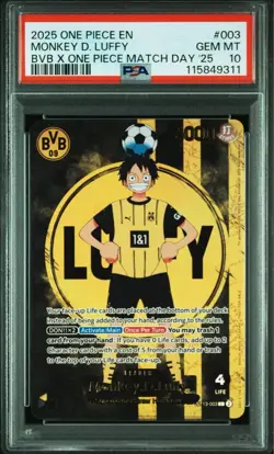 [PSA10] mc01 Psa10 One Piece Card Dortmund Luffy Promo Bvb 1 - Image 1