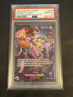 [PSA10] mc41 Psa10 Psa Magazine Luffy Promo One Piece Card English Version - Image 1