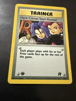 Here Comes Team Rocket! 1st Edition Pokemon Celebrations Classic Trainer Card - Image 1