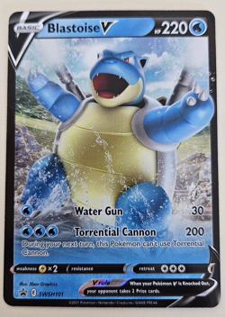 Blastoise V SWSH101 Black Star Promo Pokemon Sword & Shield Ultra Rare Card NM - Image 1