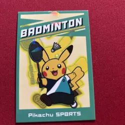 Pikachu Sports Badminton Electric Pokemon 2025 Cracked Ice Holo Card Database - Image 1