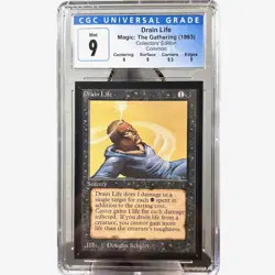DRAIN LIFE 1993 Collectors' Edition CGC 9 Mint MTG Magic The Gathering - Image 1