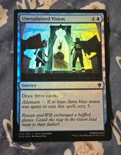 Unexplained Vision FOIL Throne of Eldraine MTG Magic - Image 1