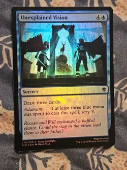 Unexplained Vision FOIL Throne of Eldraine MTG Magic - Image 2