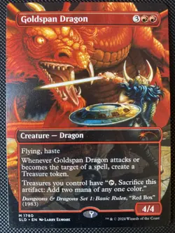 English - MTG Goldspan Dragon - Borderless - Secret Lair (1780) - Image 1