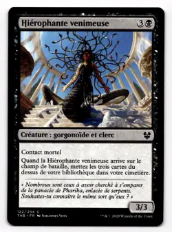 MTG Venomous Hierophant 122/254 Theros Beyond Death French Hierophante venimeuse - Image 1