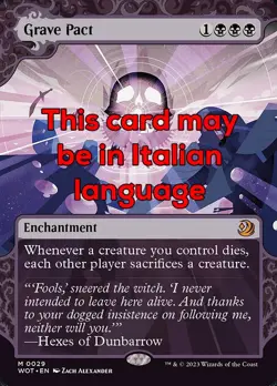 MTG GRAVE PACT 29 PLAYED - PATTO SEPOLCRALE - WOT IT - MAGIC - Image 1