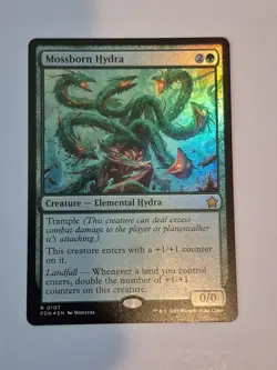 1x Mossborn Hydra R Foil #107 | FDN Foundations | MTG NM x1 - Image 1