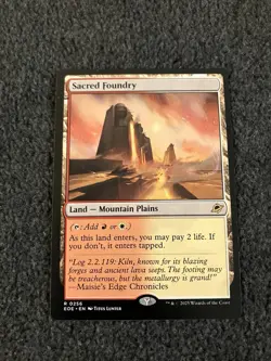 Magic The Gathering MTG - Sacred Foundry - EOE - Image 1