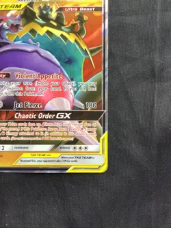 Pokemon Cards: Cosmic Eclipse Rare Holo: Naganadel & Guzzlord GX 158/236 - Image 4