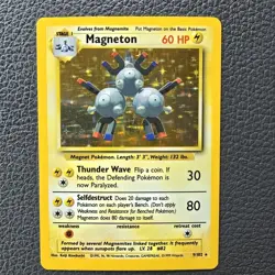 Magneton 9/102 Base Set Holo Rare Pokemon TCG WOTC - Image 1