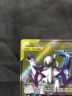 Pokemon: Cosmic Eclipse Ultra Rare Full Art: Arceus & Dialga & Palkia GX 220/236 - Image 2