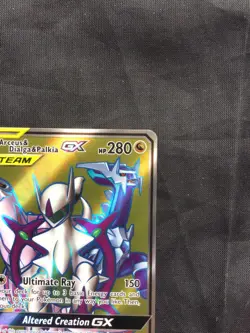Pokemon: Cosmic Eclipse Ultra Rare Full Art: Arceus & Dialga & Palkia GX 220/236 - Image 3