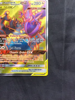 Pokemon: Cosmic Eclipse Ultra Rare Full Art: Naganadel & Guzzlord GX 223/236 - Image 4