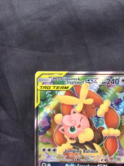 Pokemon Cosmic Eclipse Ultra Rare Full Art: Mega Lopunny & Jigglypuff GX 226/236 - Image 2