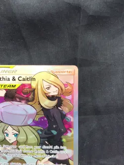 Pokemon Cards: Cosmic Eclipse Ultra Rare Full Art: Cynthia & Caitlin 228/236 - Image 3