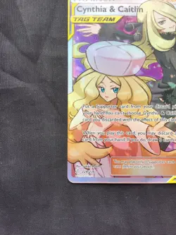 Pokemon Cards: Cosmic Eclipse Ultra Rare Full Art: Cynthia & Caitlin 228/236 - Image 5