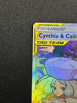 Pokemon Cards: Cosmic Eclipse Ultra Rare Full Art: Cynthia & Caitlin 228/236 - Image 3