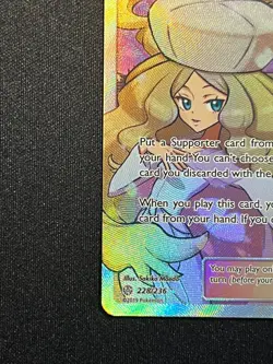 Pokemon Cards: Cosmic Eclipse Ultra Rare Full Art: Cynthia & Caitlin 228/236 - Image 5