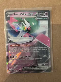 Pokemon TCG Iron Valiant EX 89/182 Paradox Rift Double Rare - Image 1