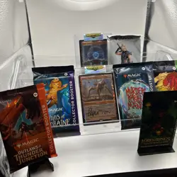 6 Sealed MTG items!! FF Play Booster, 5 Collector Packs & Autographed Hangarback - Image 2