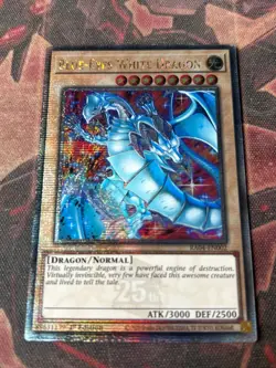 Yugioh Blue-Eyes White Dragon Alt Art RA04-EN002 Quarter Century Secret Rare NM - Image 1