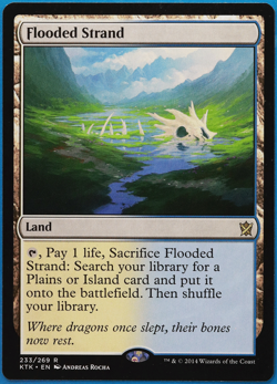 Flooded Strand Khans of Tarkir NM Land Rare MAGIC MTG CARD (ID# 499157) ABUGames - Image 1