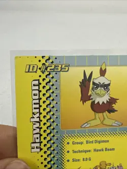 Hawkmon ID #235 DP 250 | Digimon Toy Exclusive Promo Card | Bandai 2000 - Image 4